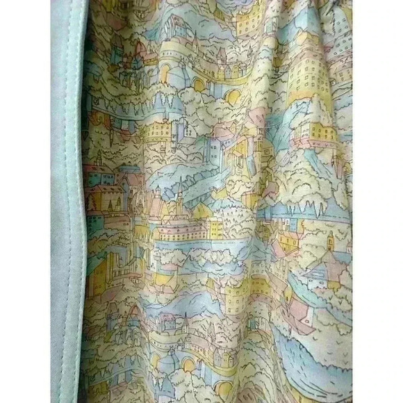 Vintage Lanson Women’s Size S/M Trench Coat Light Blue Vintage - Picture 6 of 13